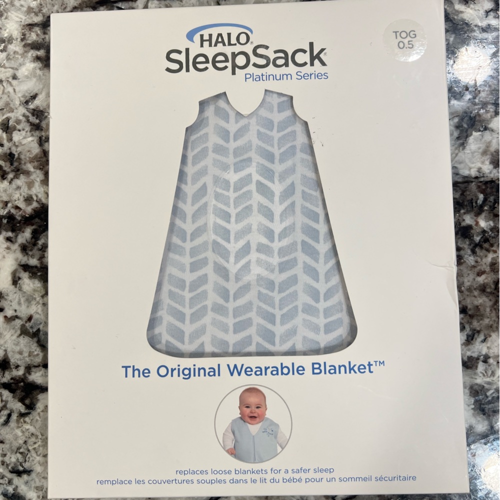 Halo SleepSack Platinum Series in Blue and White